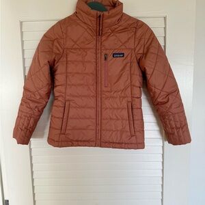 Patagonia Kids Quilted Rust-Orange Puffer Jacket